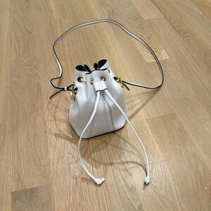 Fendi mini bucket bag white and gold hardware